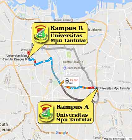 Location Map Universitas Mpu Tantular Jakar Nomor
